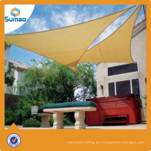 Toldo plástico caliente de la vela de la sombra del sol del HDPE de la venta para el lugar del ocio